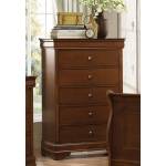 Abbeville Sleigh Chest with Hidden Drawer - Brown Cherry